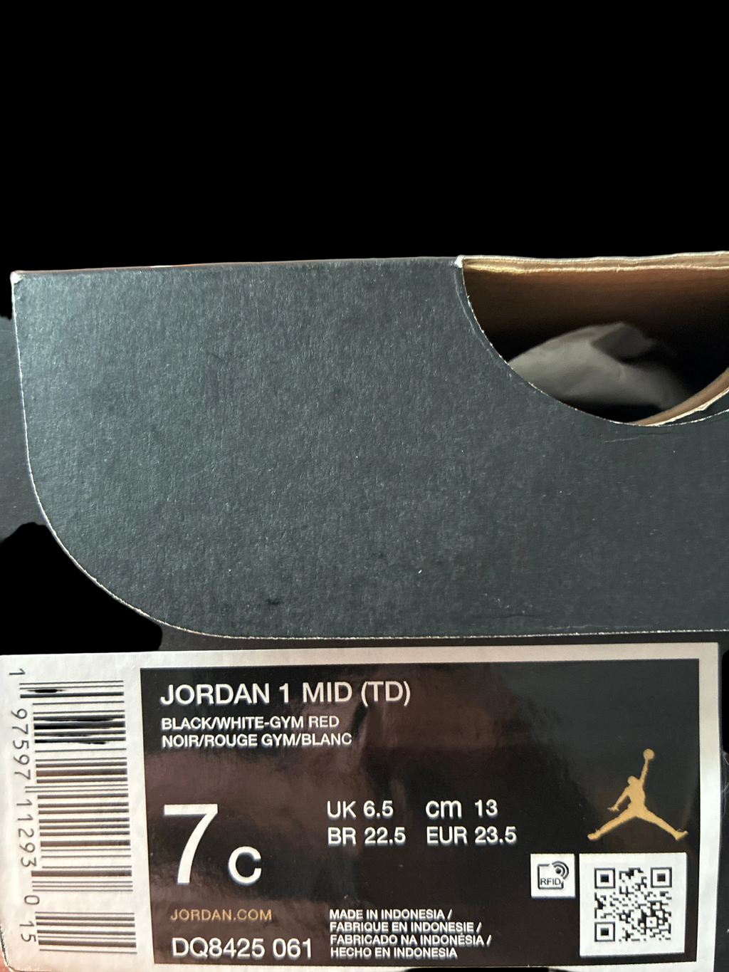 Jordan 1 Mid toddler shoes size 7c